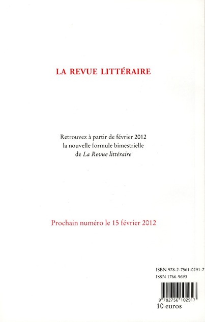 Quatrième de couverture de « LA REVUE LITTERAIRE N 51 HERVE GUIBERT (1955-1991) »