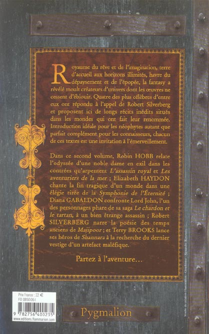 Quatrième de couverture de « Légendes de la fantasy : cinq récits inédits par les maîtres de la fantasy moderne »