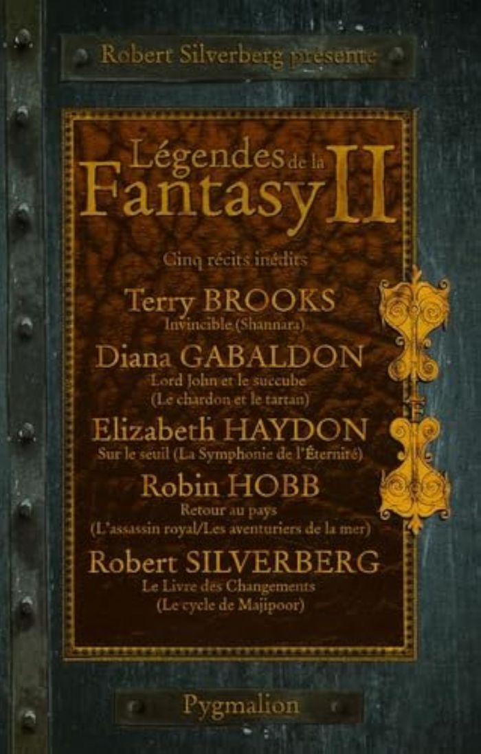 Couverture du livre « Légendes de la fantasy : cinq récits inédits par les maîtres de la fantasy moderne » de [Robin Hobb, librairie Les Contes Infusés à Corte