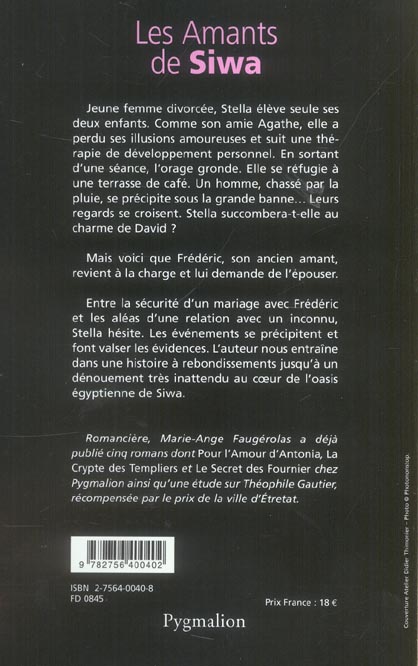 Quatrième de couverture de « LES AMANTS DE SIWA »