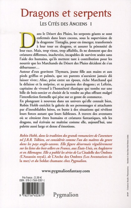 Quatrième de couverture de « Dragons et serpents : roman »