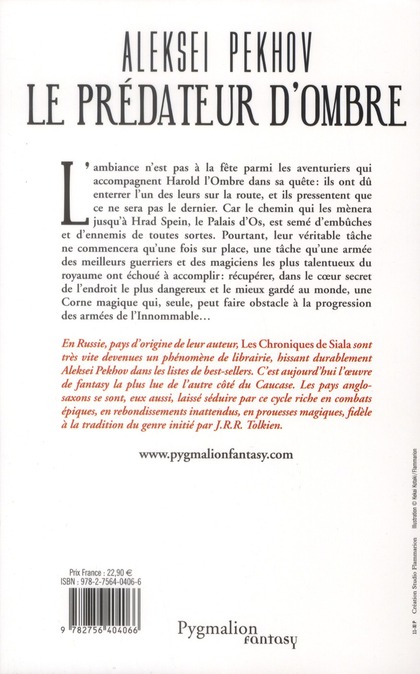 Quatrième de couverture de « LES CHRONIQUES DE SIALA - T02 - LE PREDATEUR D'OMBRE »