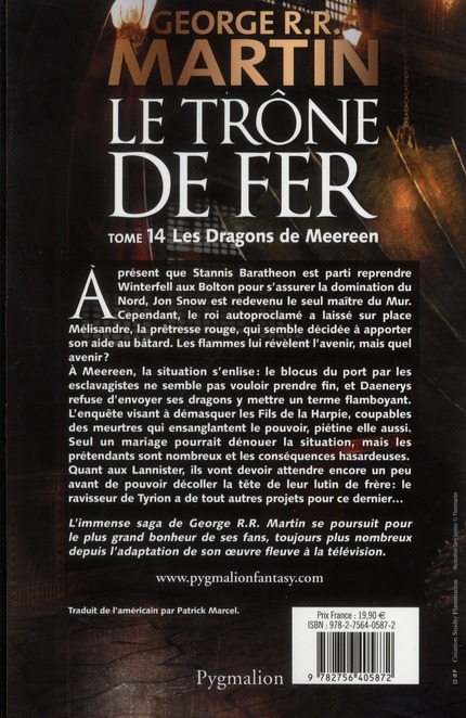 Quatrième de couverture de « Les dragons de Meereen : roman »