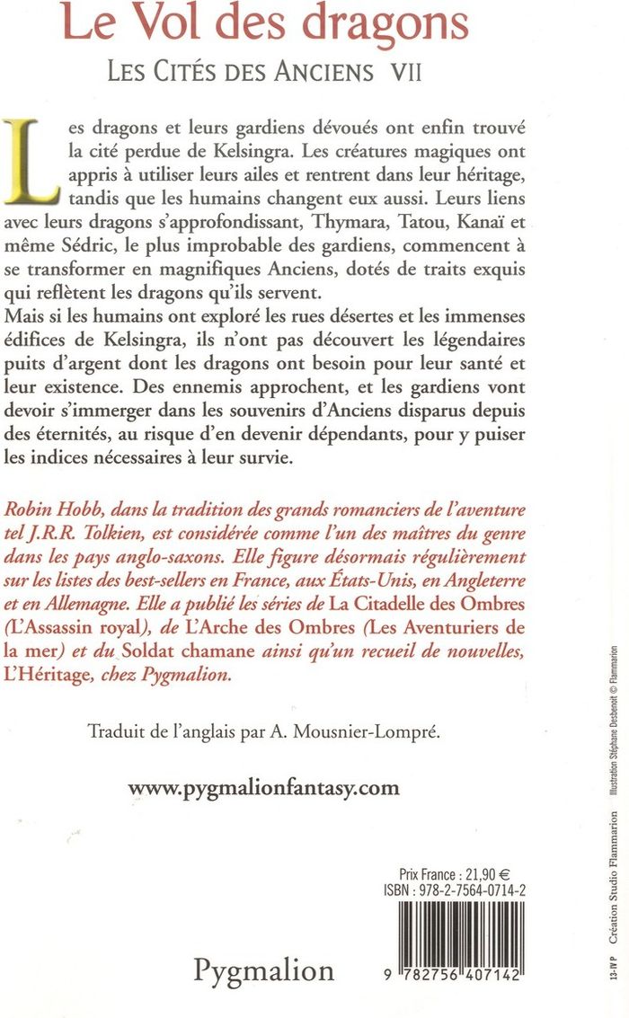 Quatrième de couverture de « Le vol des dragons : roman »