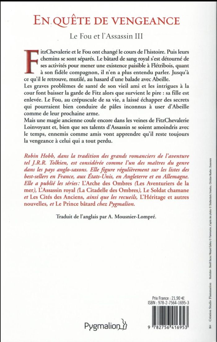 Quatrième de couverture de « En quête de vengeance : roman »