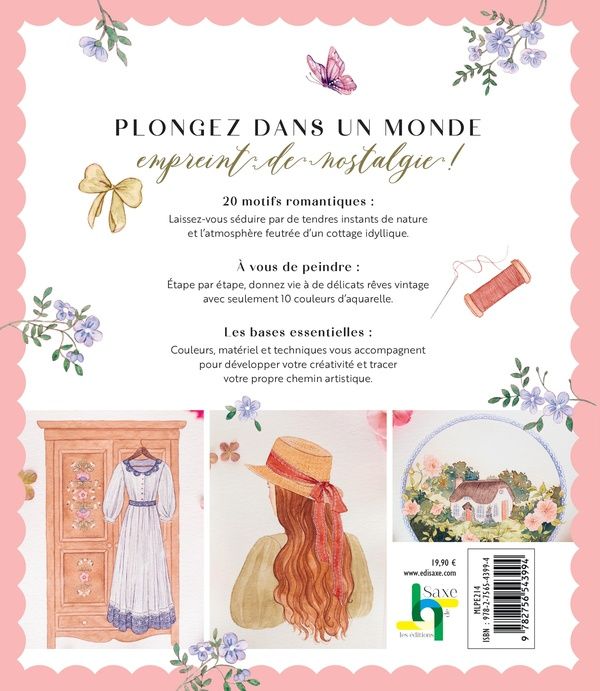 Quatrième de couverture de « L'AQUARELLE ESPRIT COTTAGE »