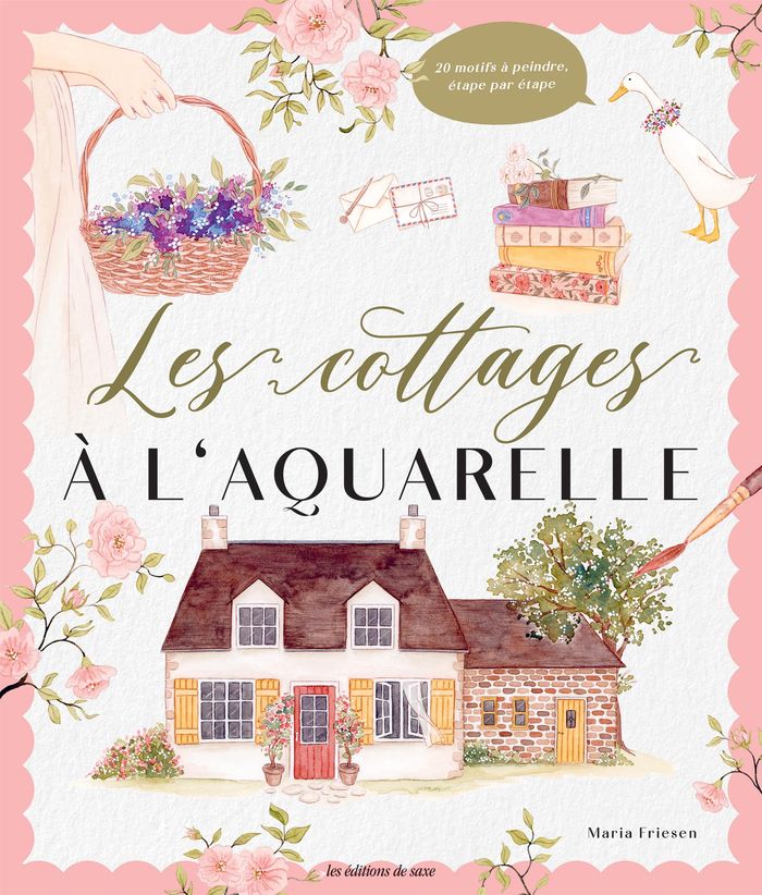 Couverture : L'AQUARELLE ESPRIT COTTAGE