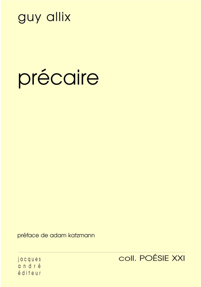 Couverture du livre « Précaire », librairie Les Contes Infusés à Corte