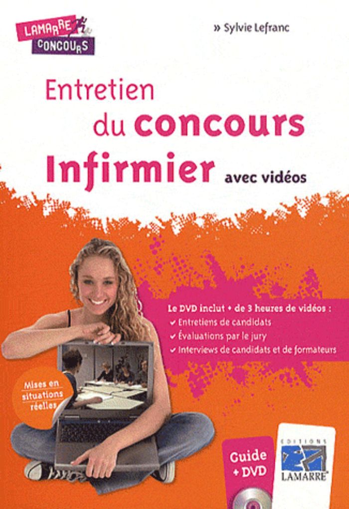 Couverture du livre « ENTRETIEN DU CONCOURS INFIRMIER AVEC VIDEOS » de Lefranc, librairie Les Contes Infusés à Corte