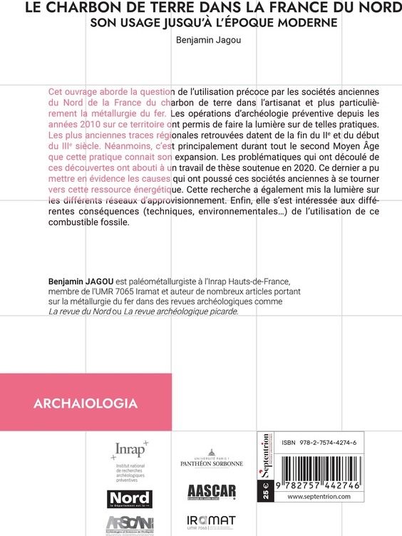 Quatrième de couverture de « Le charbon de terre dans la France du Nord : son usage j'usqu'à l'époque moderne »