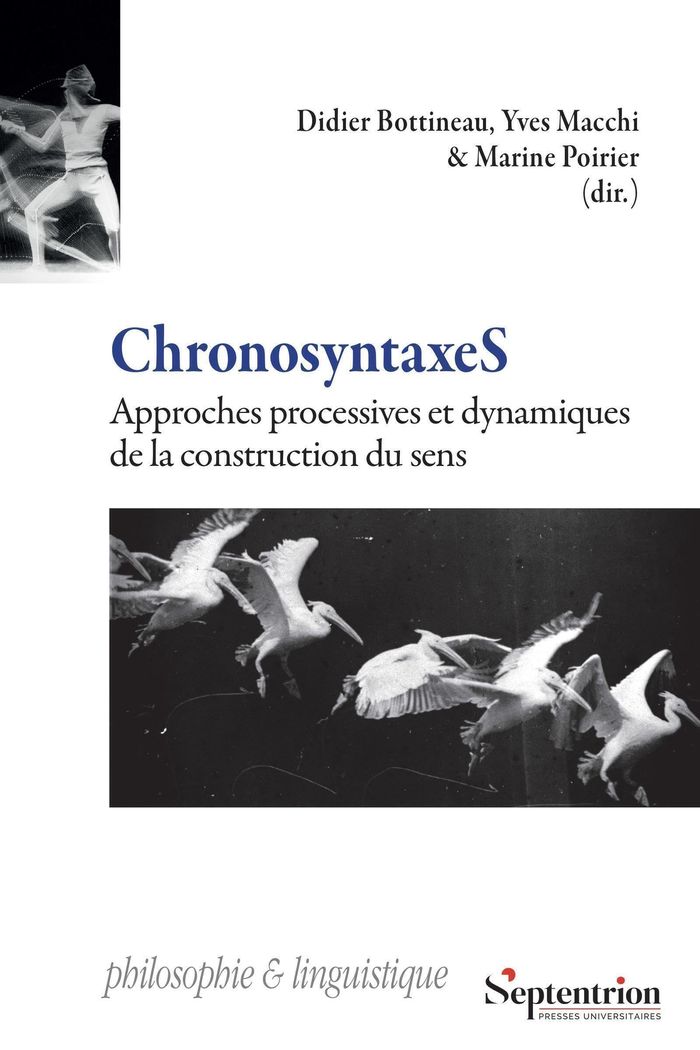 Couverture du livre « Chronosyntaxes : approches processives et dynamiques de la construction du sens », librairie Les Contes Infusés à Corte