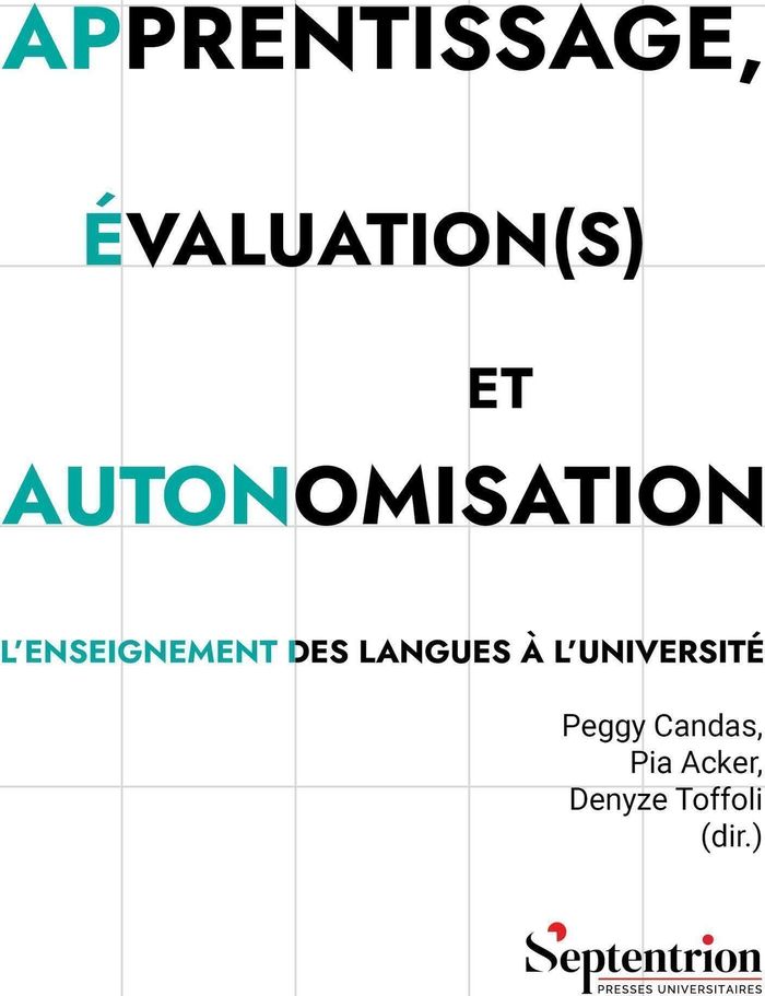 Couverture du livre « Apprentissage, évaluation(s) et autonomisation : l'enseignement des langues à l'université » de Peggy Candas, librairie Les Contes Infusés à Corte
