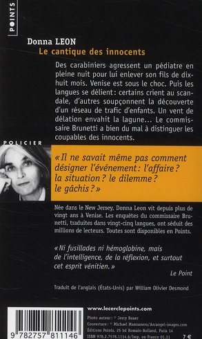 Quatrième de couverture de « Le cantique des innocents : roman »