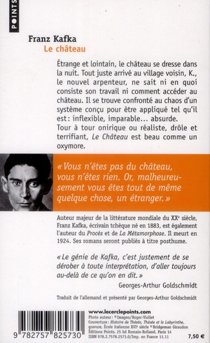 Quatrième de couverture de « Le château »