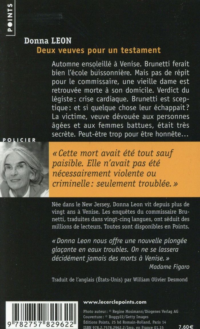 Quatrième de couverture de « Deux veuves pour un testament : roman »