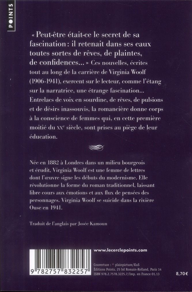 Quatrième de couverture de « La fascination de l'étang : nouvelles »