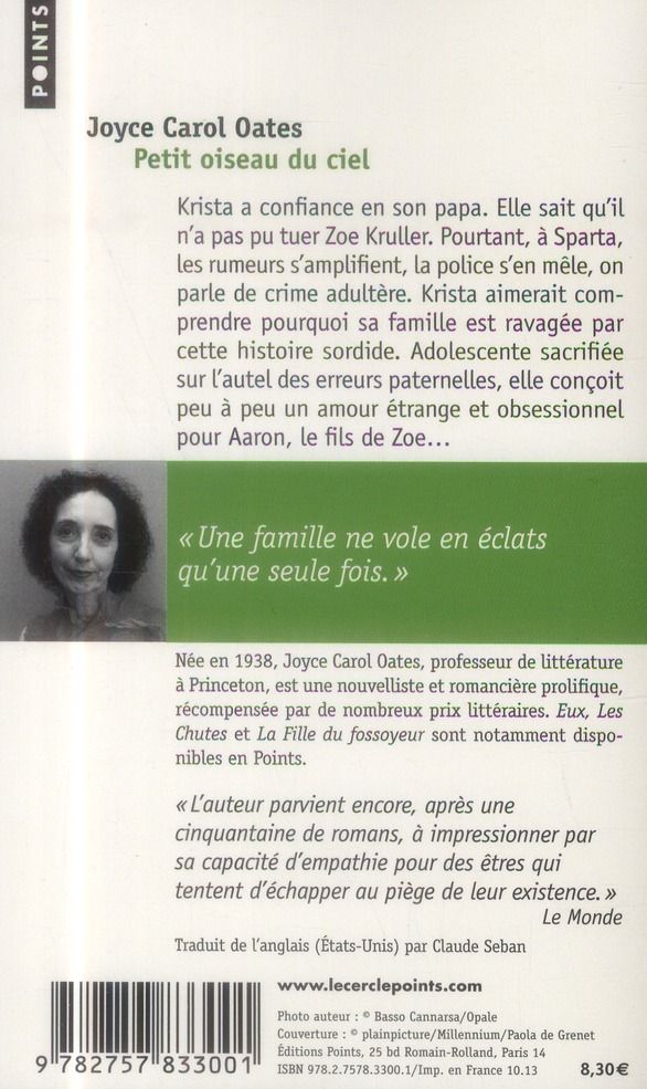 Quatrième de couverture de « Petit oiseau du ciel : roman »