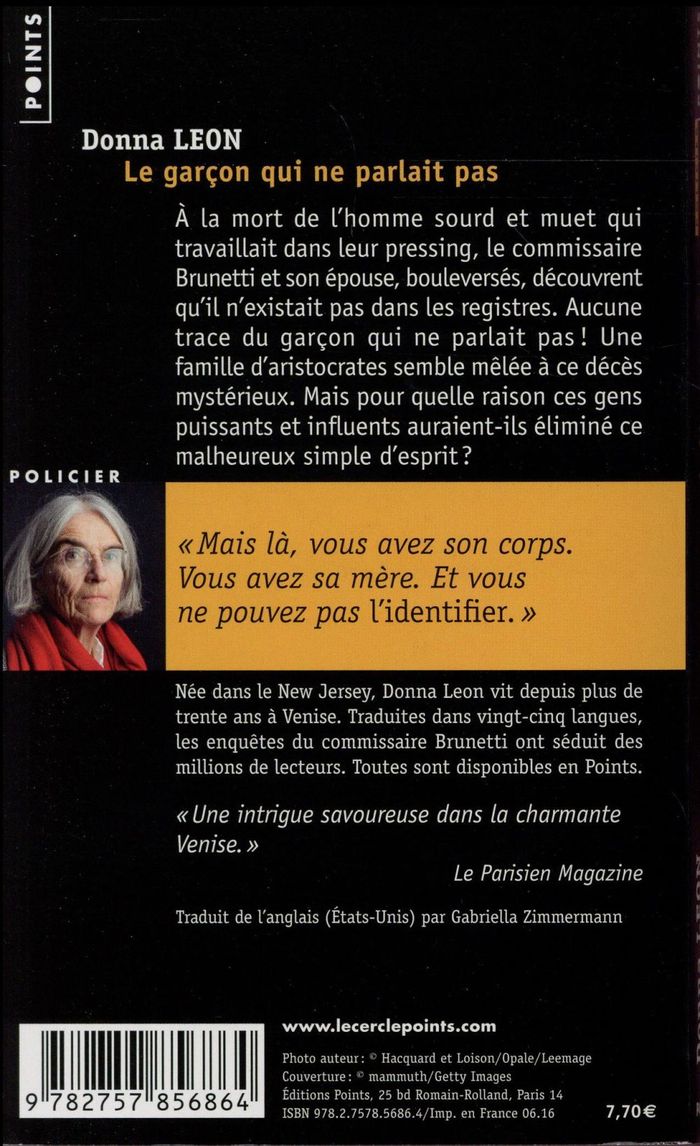 Quatrième de couverture de « Le garçon qui ne parlait pas : roman »