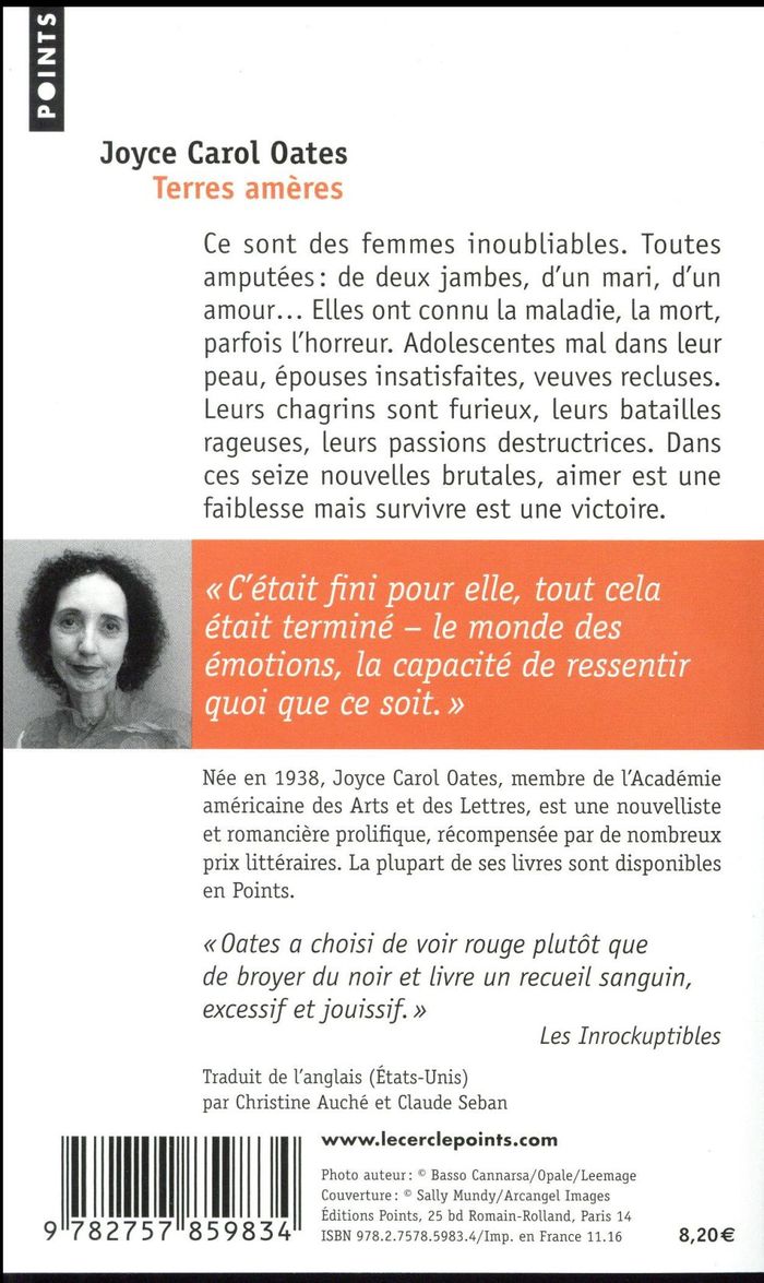Quatrième de couverture de « Terres amères : nouvelles »