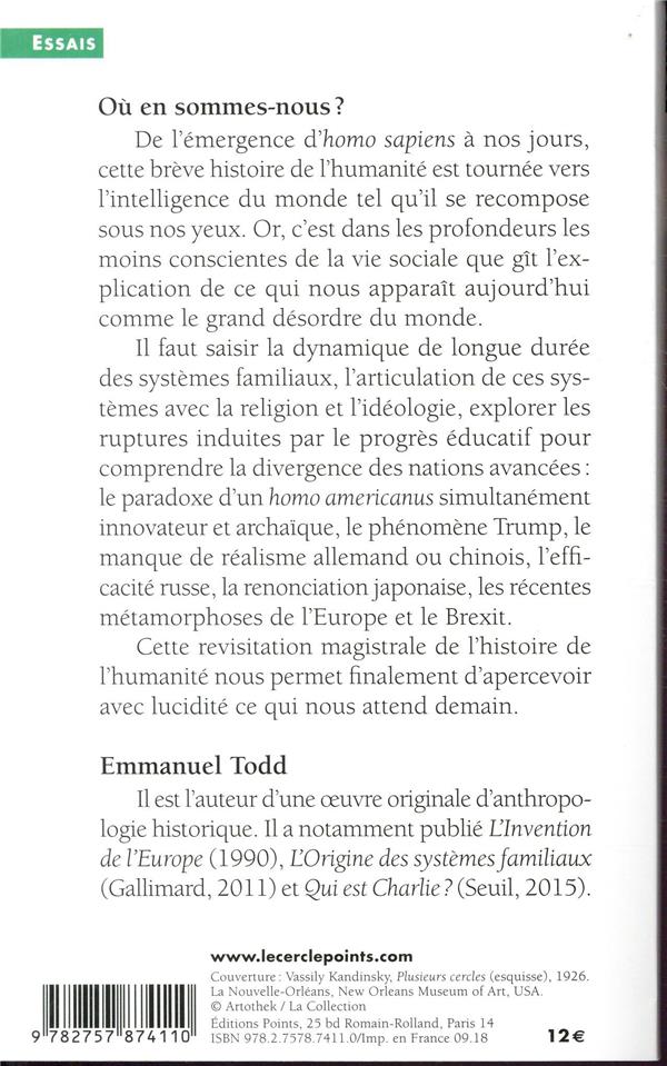 Quatrième de couverture de « Où en sommes-nous ? : une esquisse de l'histoire humaine »