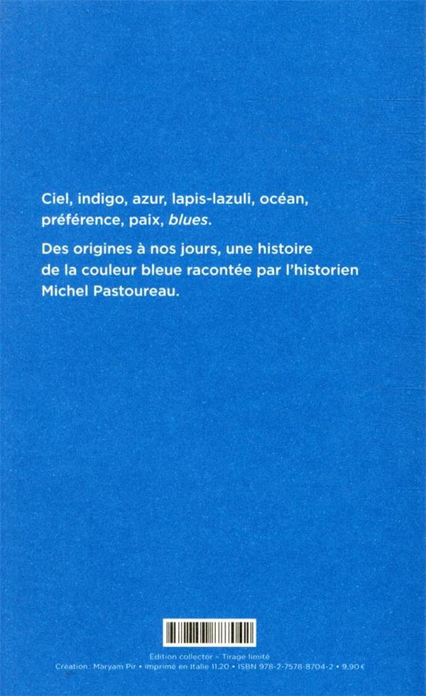 Quatrième de couverture de « Bleu : histoire d'une couleur »