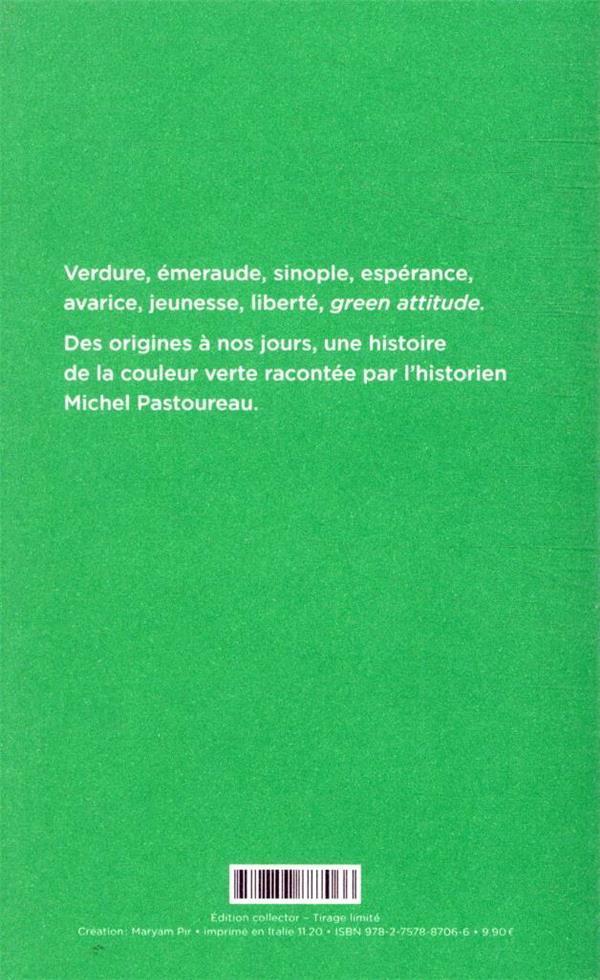 Quatrième de couverture de « Vert : histoire d'une couleur »