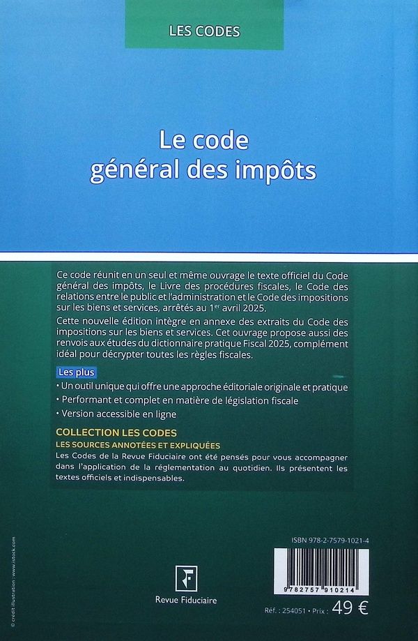 Quatrième de couverture de « Le code général des impôts »