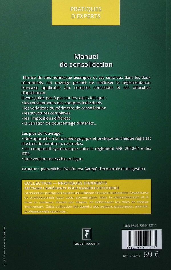 Quatrième de couverture de « Manuel de consolidation »