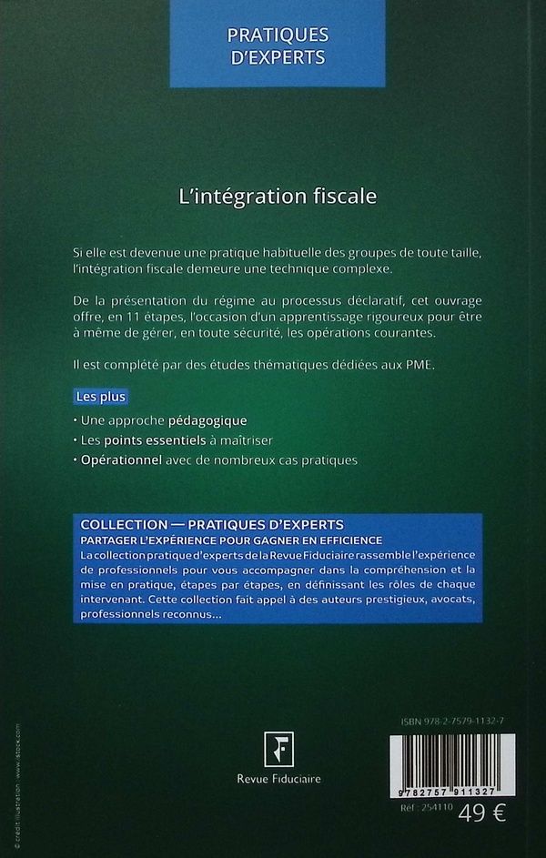 Quatrième de couverture de « L'initiation à l'intégration fiscale »