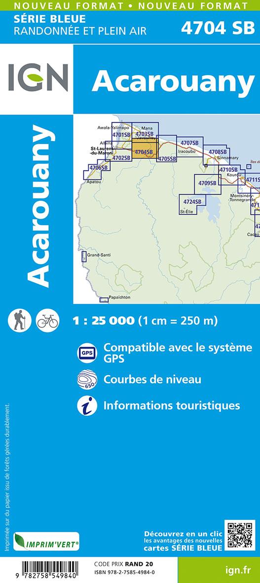 Quatrième de couverture de « 4704SB ACAROUANY GUYANE »