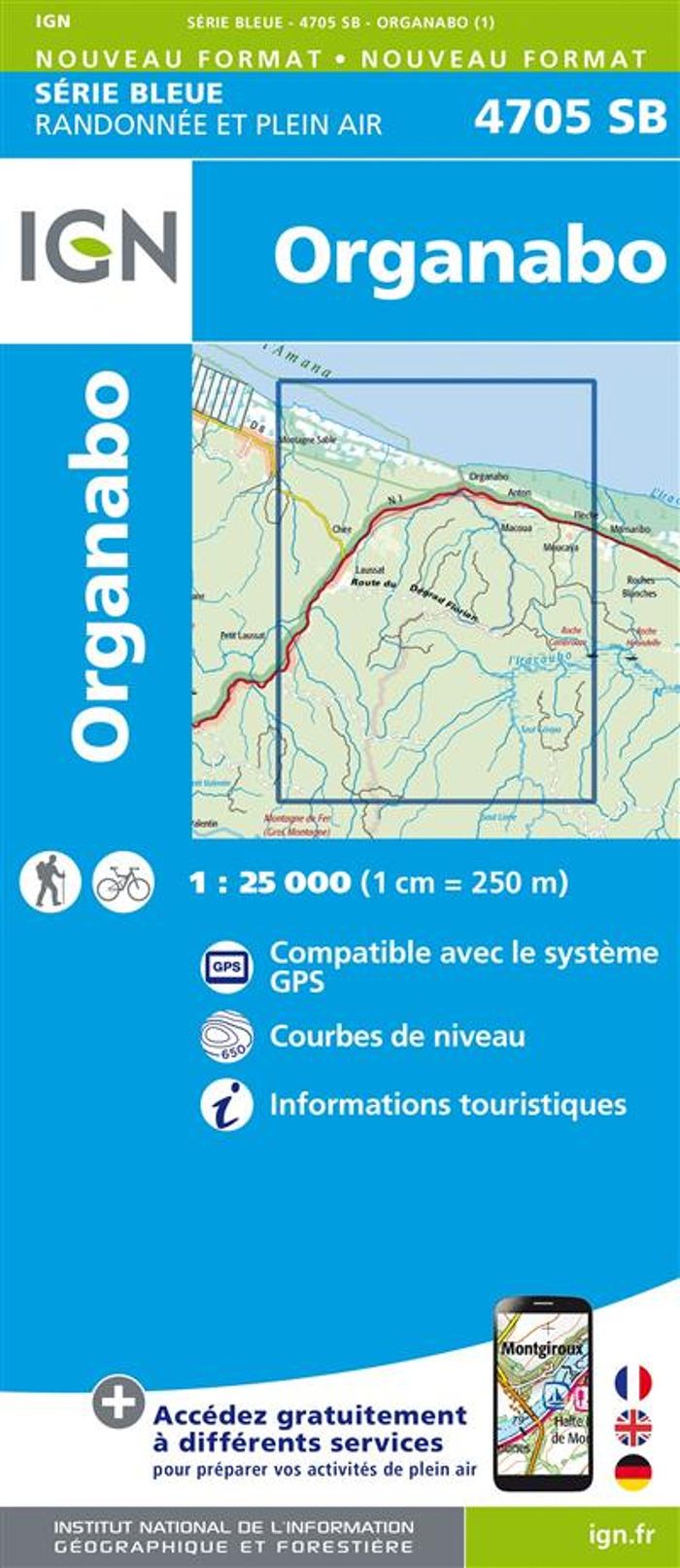 Couverture du livre « 4705SB ORGANABO GUYANE » de Xxx, librairie Les Contes Infusés à Corte