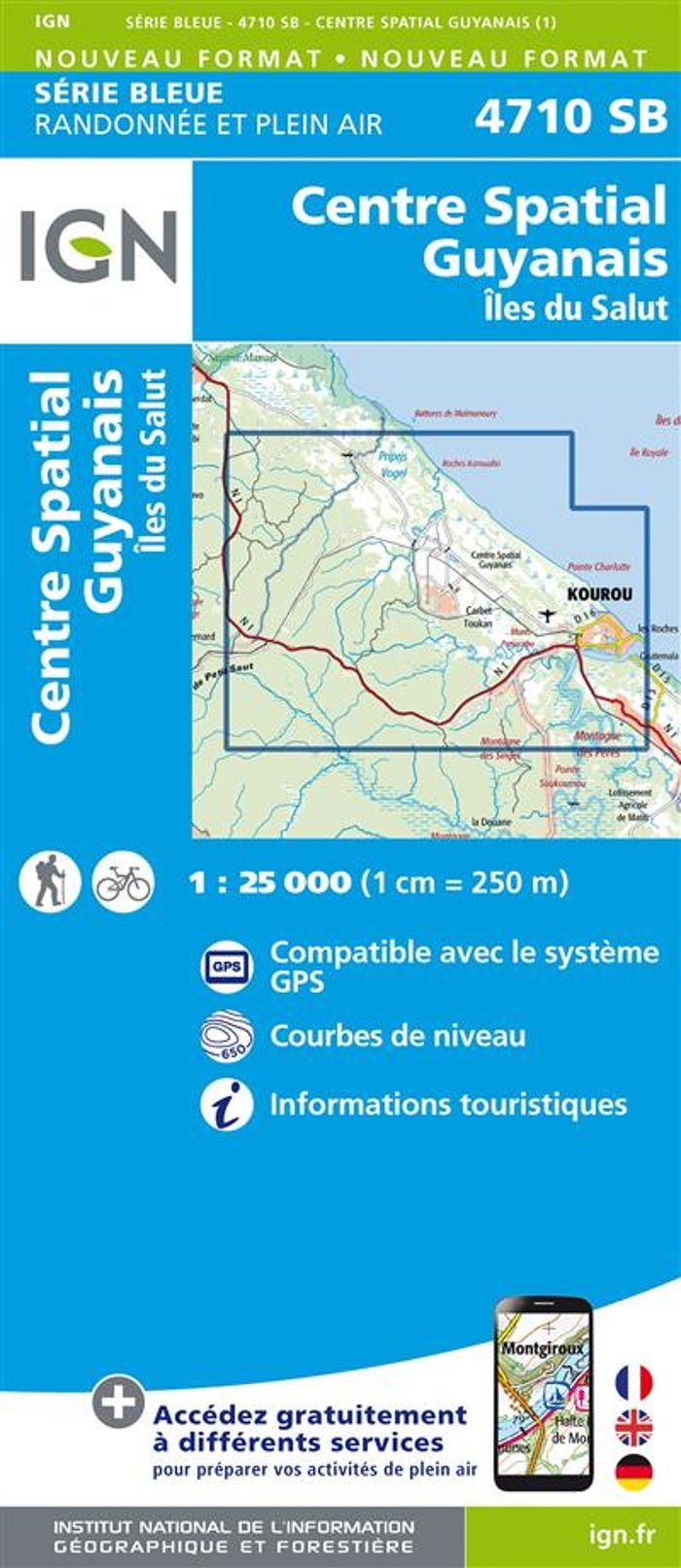 Couverture du livre « 4710SB CENTRE SPATIAL GUYANNAIS ILE DU SALUT GUYANE », librairie Les Contes Infusés à Corte
