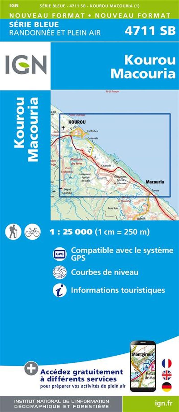 Couverture du livre « 4711SB KOUROU MACOURIA ILE DU SALUT GUYANE » de Xxx, librairie Les Contes Infusés à Corte