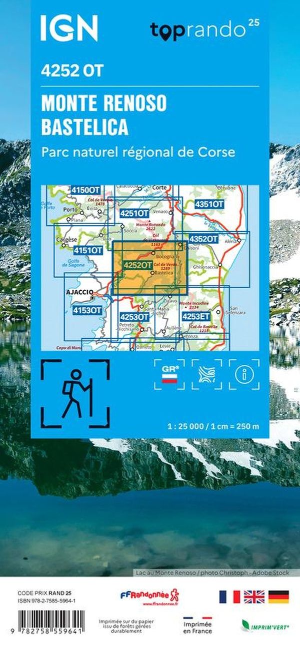 Quatrième de couverture de « 4252OT MONTE RENOSO PNR DE CORSE »