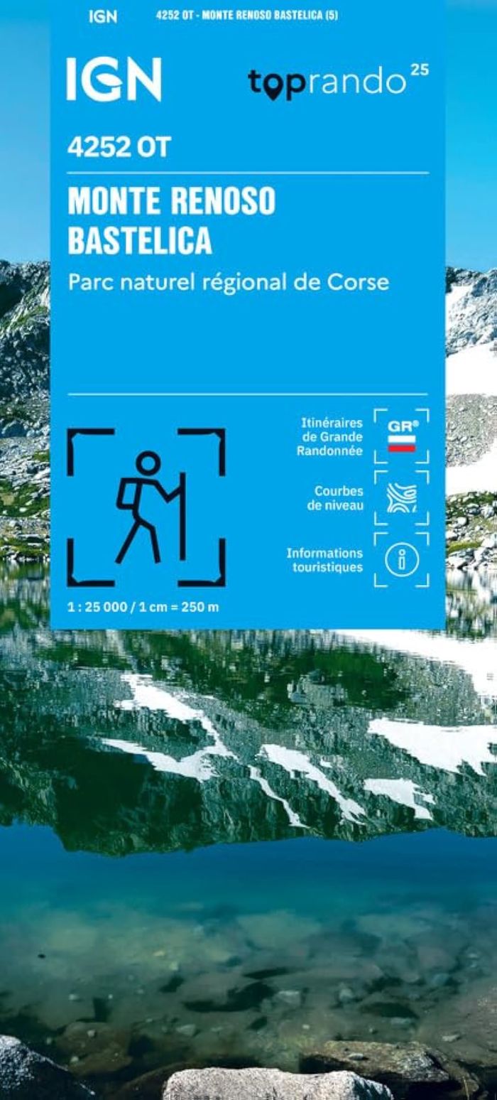 Couverture du livre « 4252OT MONTE RENOSO PNR DE CORSE » de Xxx, librairie Les Contes Infusés à Corte
