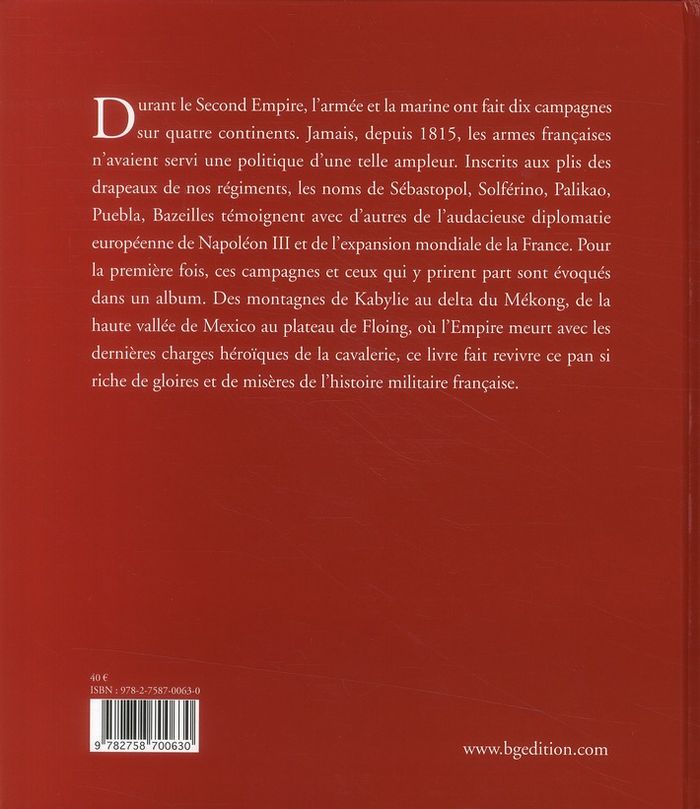 Quatrième de couverture de « CAMPAGNES DU SECOND EMPIRE »