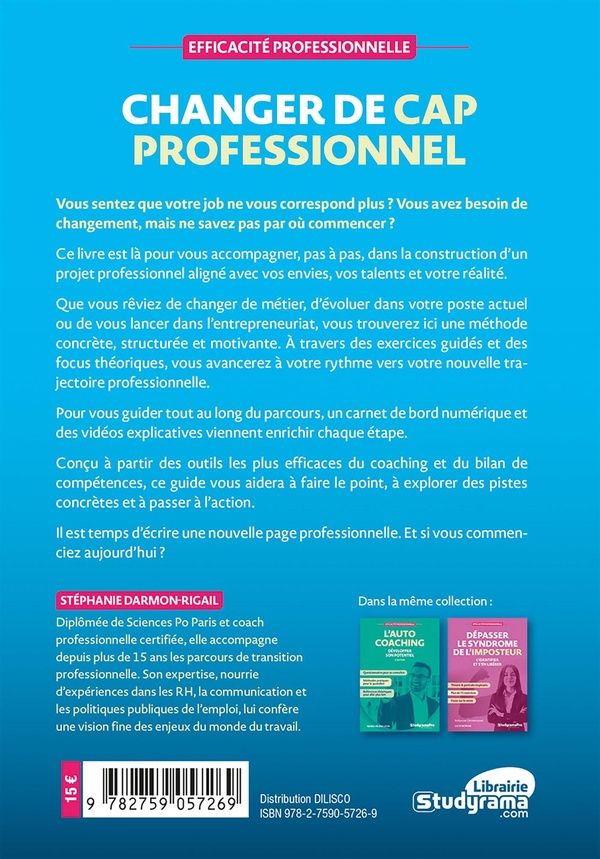 Quatrième de couverture de « Changer de cap professionnel : le manuel pratique pour une nouvelle carrière »