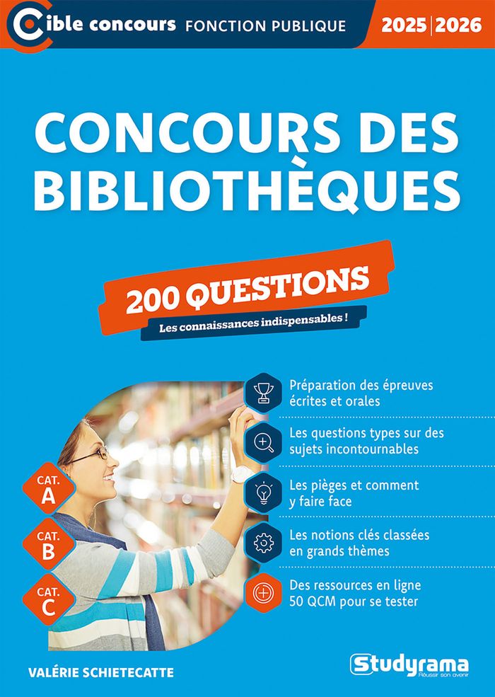 Couverture du livre « 200 questions concours de bibliothèques », librairie Les Contes Infusés à Corte