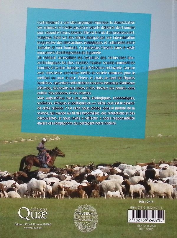 Quatrième de couverture de « Aux origines de la domestication animale »