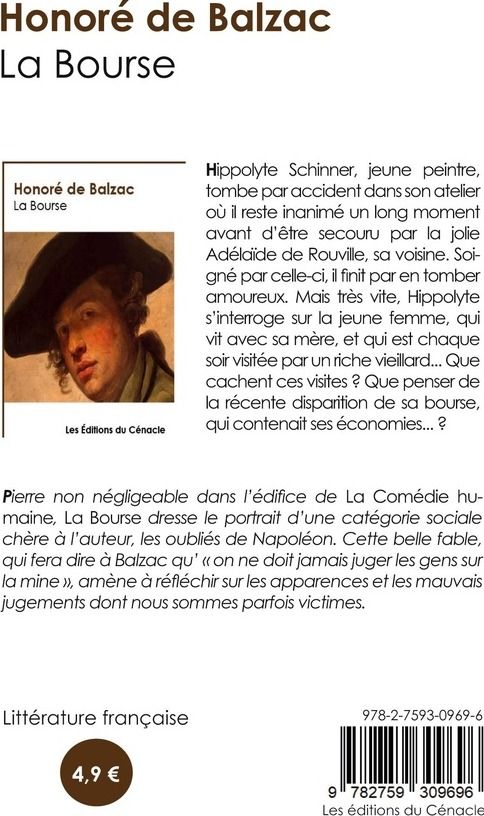 Quatrième de couverture de « La bourse »