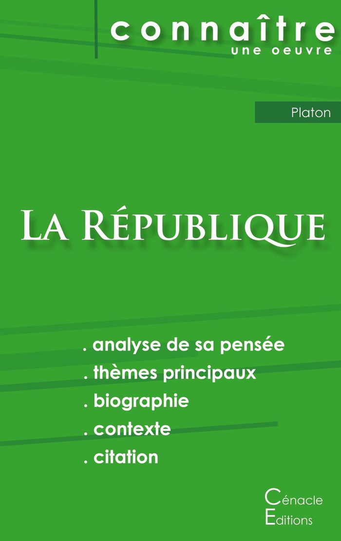 Couverture du livre « FICHE DE LECTURE LA REPUBLIQUE DE PLATON (ANALYSE LITTERAIRE DE REFERENCE ET RESUME COMPLET) » de Platon, librairie Les Contes Infusés à Corte