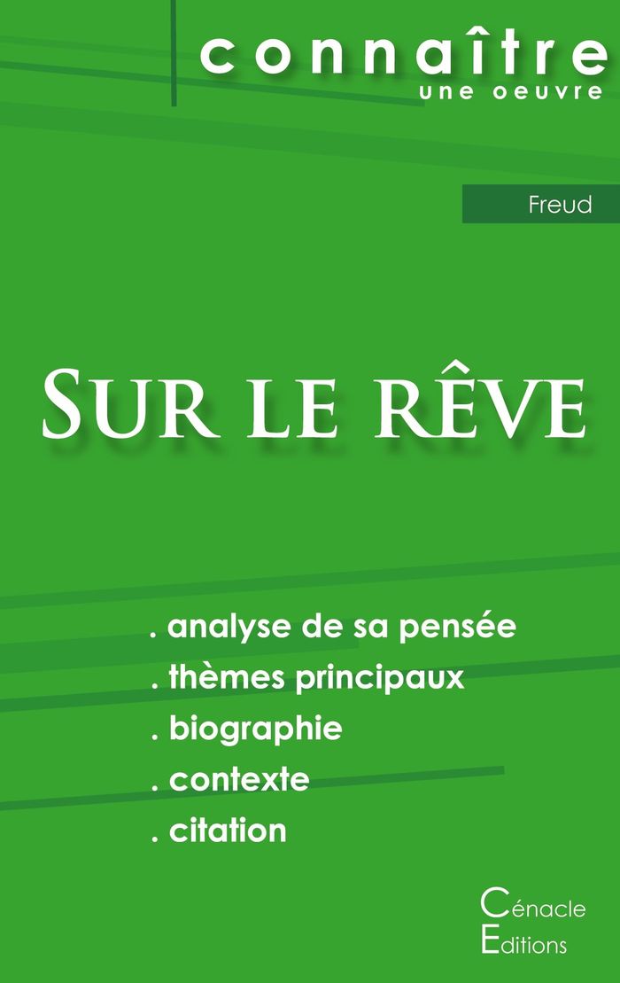 Couverture du livre « FICHE DE LECTURE SUR LE REVE DE FREUD (ANALYSE LITTERAIRE DE REFERENCE ET RESUME COMPLET) » de Sigmund Freud, librairie Les Contes Infusés à Corte