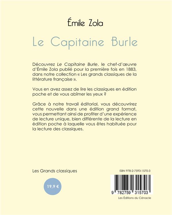Quatrième de couverture de « Le Capitaine Burle »