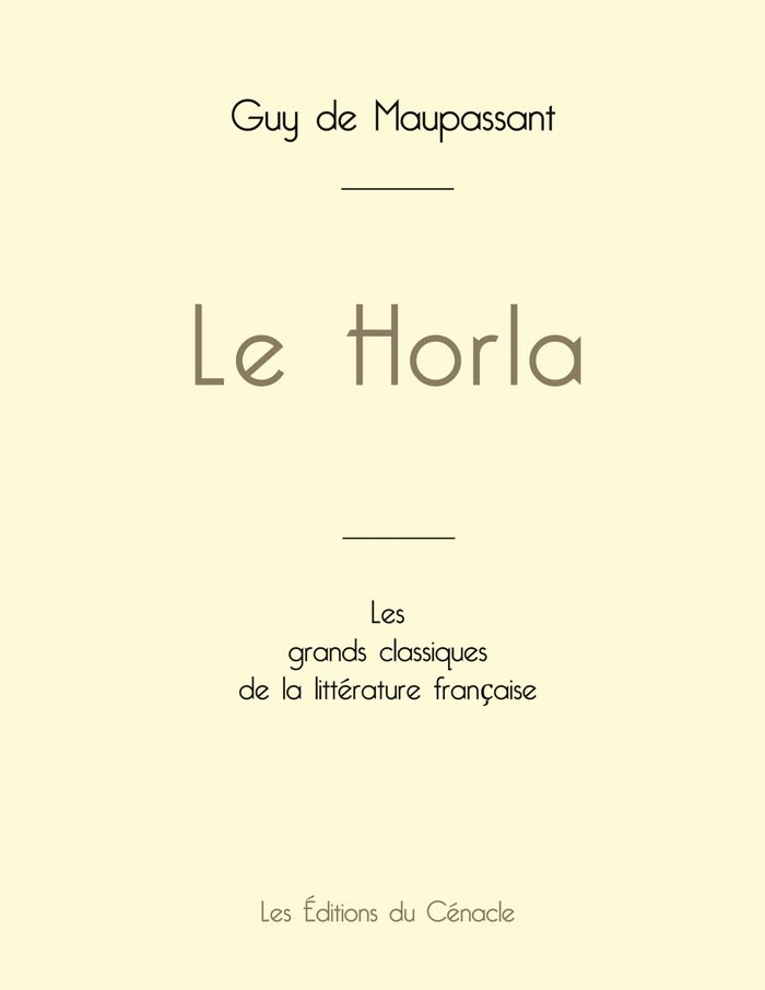 Couverture du livre « Le Horla » de Guy de Maupassant, librairie Les Contes Infusés à Corte