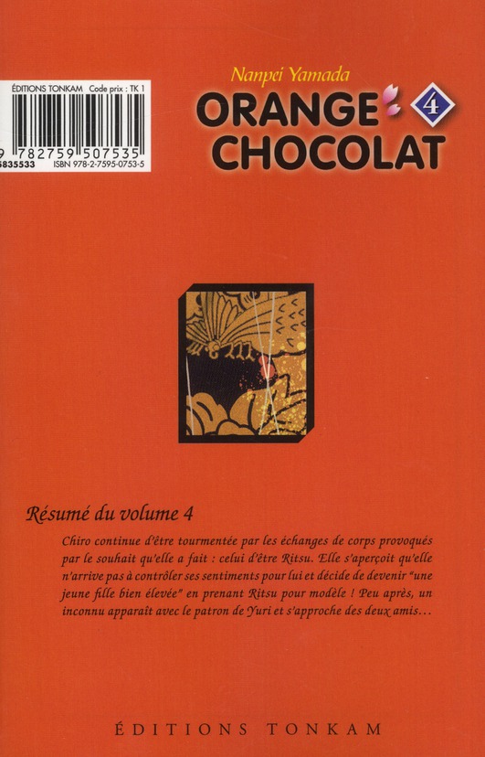 Quatrième de couverture de « ORANGE CHOCOLAT T04 - VOL04 »