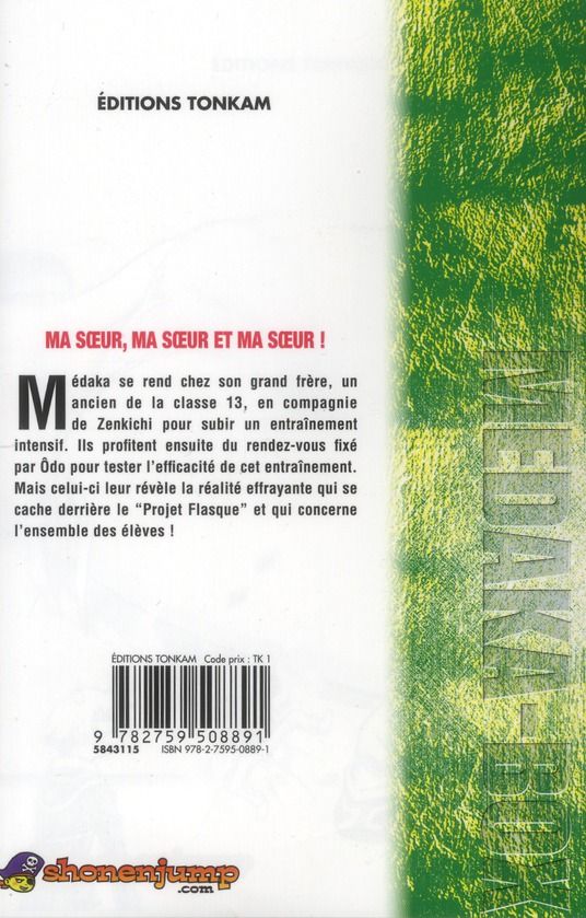 Quatrième de couverture de « MEDAKA-BOX T04 - VOL04 »