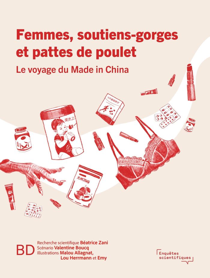 Couverture du livre « FEMMES, SOUTIENS-GORGES ET PATTES DE POULET - LE VOYAGE MADE IN CHINA » de Emy/allagnat/boucq, librairie Les Contes Infusés à Corte
