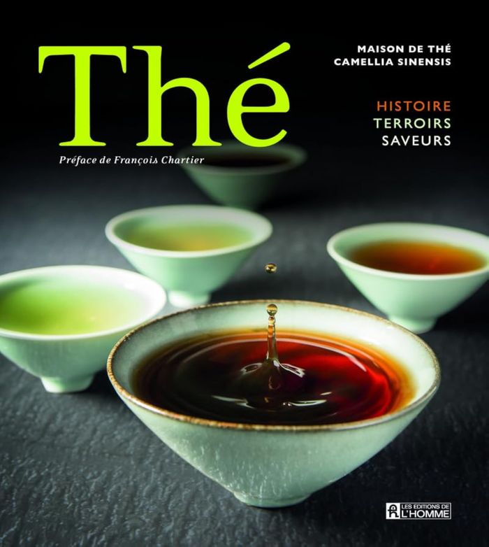 Couverture du livre « THE - HISTOIRE TERROIRS SAVEURS » de Racine/chartier, librairie Les Contes Infusés à Corte