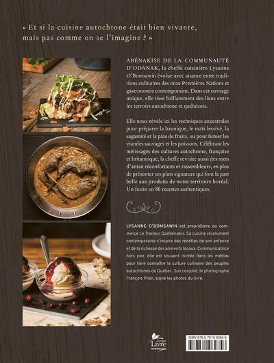 Quatrième de couverture de « CUISINE AUTOCHTONE. SAVEURS ET SAVOIR-FAIRE D'HIER A AUJOURD'HUI »