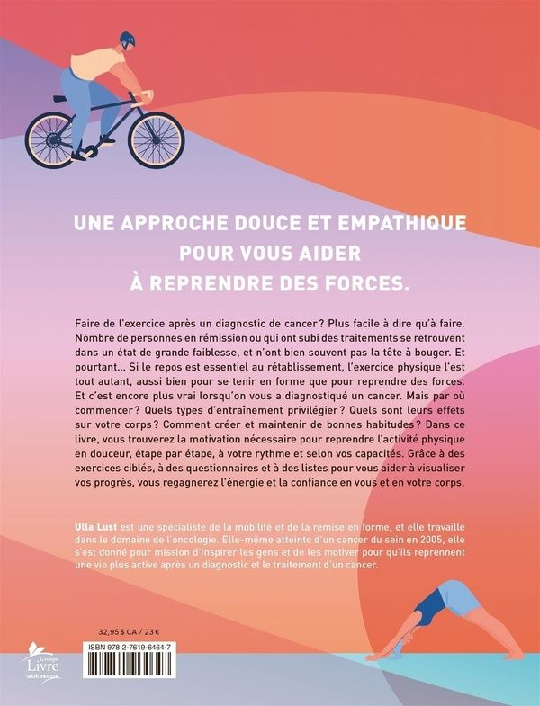Quatrième de couverture de « Bouger après un cancer : 8 étapes pour retrouver énergie et confiance en soi »